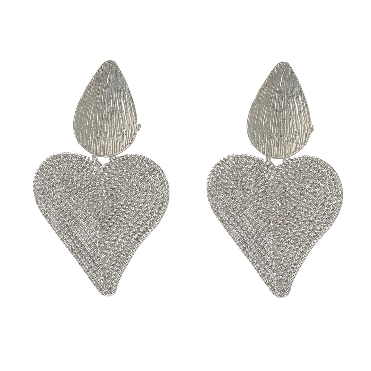 Wholesale Love Shaped Alloy Metal Earrings